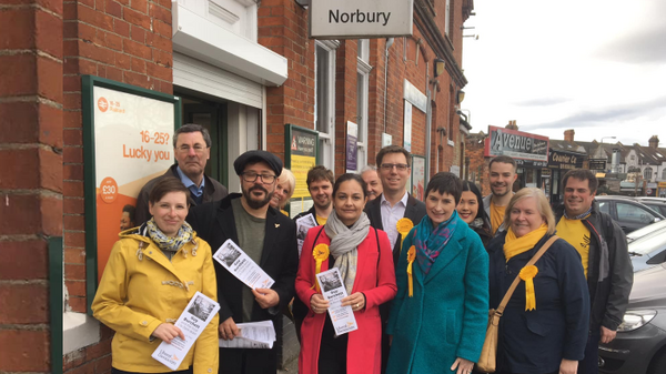 Lib Dem campaigners in Croydon Borough