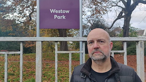 Campaigner Steve Penketh at Westow Park